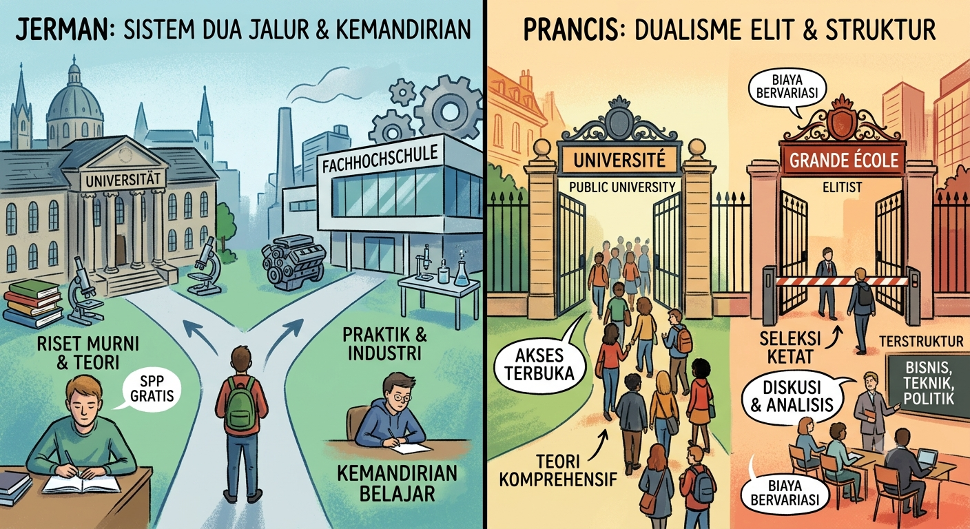 Perbedaan Pendidikan di Jerman dan Perancis